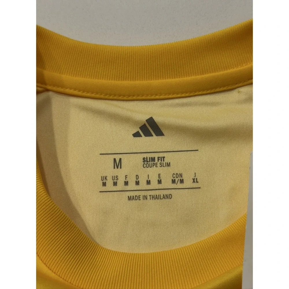 adidas Jamaica JFF Bob Marley Soccer Jersey KB3386 Mens M Yellow Slim Fit NEW